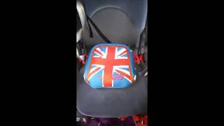 Buckling The BubbleBum By Herself  BubbleBum Review  A Rear Facing Family [upl. by Alboran331]