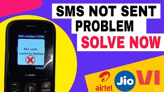 Sms not sending vodafone jio airtel sim  How to solve sms not sent in Keypad phone mobile [upl. by Etsyrk117]