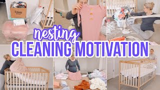 CLEAN AND NEST WITH ME  CLEANING MOTIVATION  STAY AT HOME MOM  BECKY MOSS PREPARING FOR BABY [upl. by Ennairrac]