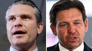 Trump Offers Hegseth Support Invites DeSantis to Event [upl. by Terbecki]