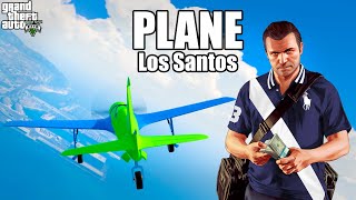 Michaels Sky High Adventure in GTA 5 Soaring Over Los Santos in a Plane [upl. by Acirem]