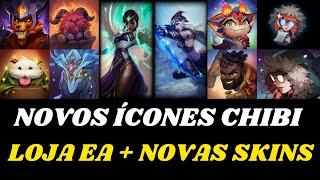 3 Novas Skins Infernais  Novos Ícones Chibi da Loja de Essências Azuis  Data no League of Legends [upl. by Albin727]