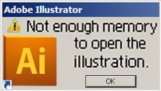 SOLVED  ILLUSTRATOR  Not enough memory to open illustration  How to fix your file [upl. by Anot500]