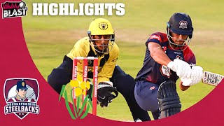 Thriller Goes Into Final Over  Northamptonshire v Glamorgan  Highlights  Vitality Blast 2020 [upl. by Arobed666]