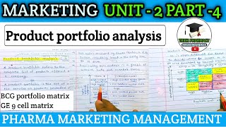 Product portfolio analysis  BCG portfolio matrix  GE nine matrix  marketing management [upl. by Haymo419]