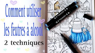 Comment utiliser des feutres à alcool Coloriage adulte [upl. by Atteyram]