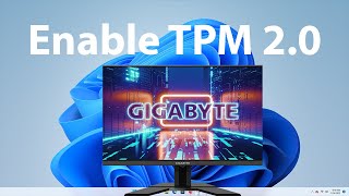 How To Enable TPM 20 On Gigabyte Motherboard AMD [upl. by Eeralih786]