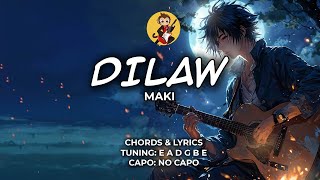 Dilaw  Maki  Chords and Lyrics [upl. by Nannahs711]