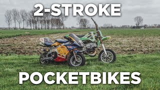 FREE 2Stroke Pocket bikes Will They Run [upl. by Ylrebme]