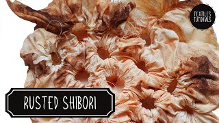 Rusted Shibori  Fabric Manipulation  Textiles Tutorials [upl. by Dituri]