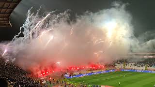 Red Star Belgrade  Partizan Belgrade derby 03032023 fireworks [upl. by Aneeras]