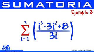 Sumatoria  Notación Sigma  Ejemplo 3 [upl. by Ayotahs]