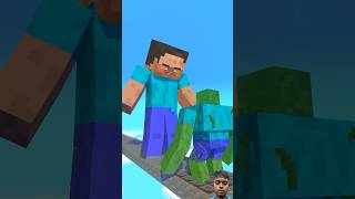 Rage Run Steve VS Mutant Zombie  Funny Animation shortsvideo youtubeshorts [upl. by Nairolf595]