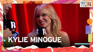 Kylie Minogue Reacts to her BRITs Global Icon Award  The BRIT Awards 2024 [upl. by Svoboda]