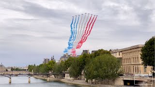 Paris Bastille Day Airplanes  July 14 2020 1107 [upl. by Ecinerev]