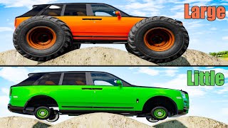 Large vs Little Wheels 30  Beamng drive [upl. by Namaan422]