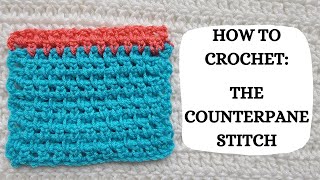 How To Crochet Counterpane Stitch  TutorialDIYBeginner CrochetBasic CrochetEasy CrochetCute 😄 [upl. by Anyahs]