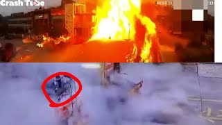 Terrifying Lpg Gas tank explodes [upl. by Scevour]