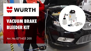 Wurth Vacuum Brake Bleeder Kit  Würth Malaysia [upl. by Gehlbach]