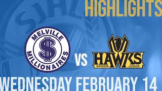 Melville Millionaires vs Nipawin Hawks Feb 14th [upl. by Akapol]