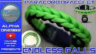 How To Make The Endless Falls Paracord Survival Bracelet With Buckle Fast Easy Simple [upl. by Egiarc575]