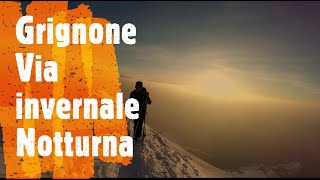 Grignone notturna via invernale GoPro video [upl. by Ardnahsal516]