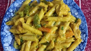 Chicken pasta recipewhole wheat penne pasta recipebhatkal style chicken pastaspicy pasta [upl. by Illehs9]