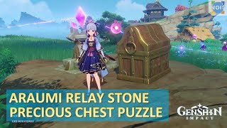 Araumi Relay Stone Puzzle  Precious Chest  Genshin Impact [upl. by Atsahs372]