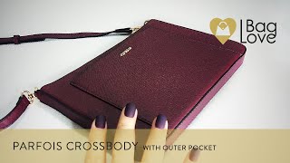 BAG UNBOXING 2022  Parfois Crossbody Bag with Outer Pocket Bordeaux  Bought at Shopee Online [upl. by Nilyac]