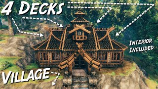 Valheim Viking Longhouse Build  Build Tutorial  Village Pt66 [upl. by Harbed964]