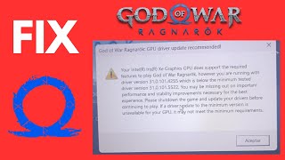 How to Fix God of War Ragnarok Game runs with processor graphics  GPU driver update Recommended [upl. by Akapol]