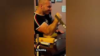 Ermes Gasparini brachioradialis 80kg x 10 [upl. by Gurias]