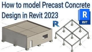 How to model Precast Concrete Design in Revit 2023  Tutorial [upl. by Kitarp]