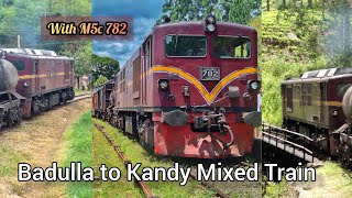 Badulla to Kandy Mixed Train With Class M5 Hitachi Locomotive [upl. by Yerg]