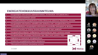 Energian säästömahdollisuudet työntekijän ja kuluttajan näkökulmasta webinaari 2122024 [upl. by Eseilanna]