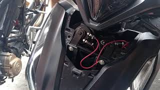 Double contact horn using toggle switch installed to honda click GC [upl. by Aleunam]