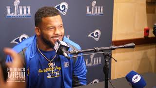 Aaron Donald talks Tom Brady Studying John Randle amp Playing with Ndamukong Suh [upl. by Adala]