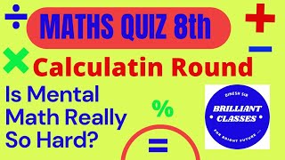 Maths Quiz 8th class Mental Maths Quiz 7th important questions for SA1exam brilliantclasses0304 [upl. by Sonnnie691]