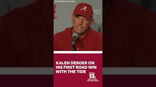 Alabama head coach Kalen DeBoer on first road win with the Tide [upl. by Auof]