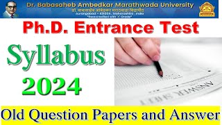 Dr Babasaheb Ambedkar Marathwada University BAMU Syllabus and old question papers and Answer [upl. by Eecal]