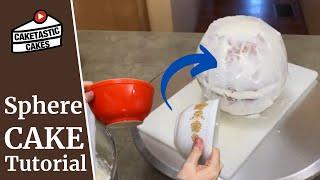 Make a Sphere Ball Cake using Your Own Bowls Tutorial [upl. by Yreffoeg]