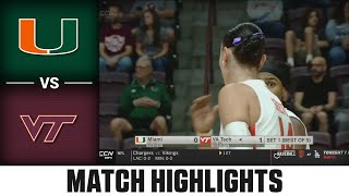 Miami vs Virginia Tech ACC Volleyball Highlights 2023 [upl. by Hamlin]