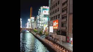 Dotonbori along the river Osaka night [upl. by Louise]