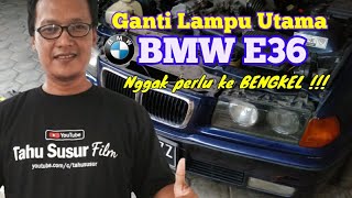 Change Headlight On BMW E36  Diy  Tutorial [upl. by Caundra]