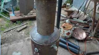 wood gas gasifier test DIY [upl. by Eralcyram295]