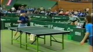 Table Tennis EM Moskau 1984 Guo TTC GrenzauModell Secretin Orlwski [upl. by Dugas]