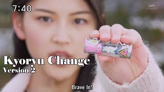 Kyoryu Change Brave In  Zyuden Sentai Kyoryuger Henshin Version 2 Ep 6 to 10 [upl. by Albertine276]