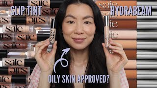 Saie Slip Tint Concealer vs Hydrabeam Concealer Review Oily Skin Approved [upl. by Norved542]