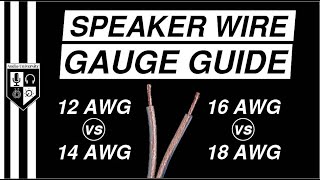 SPEAKER WIRE GAUGE GUIDE 12 AWG vs 14 AWG vs 16 AWG vs 18 AWG [upl. by Sudnac]