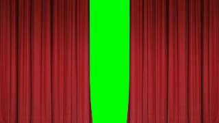 Theater Stage Curtains OpenClose  FreeHDGreenscreen Footage [upl. by Baerl]